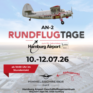 RUNDFLÜGE ZUM 115. GEBURTSTAG DES FLUGHAFEN HAMBURG / 10.07. - 12.07.2026
